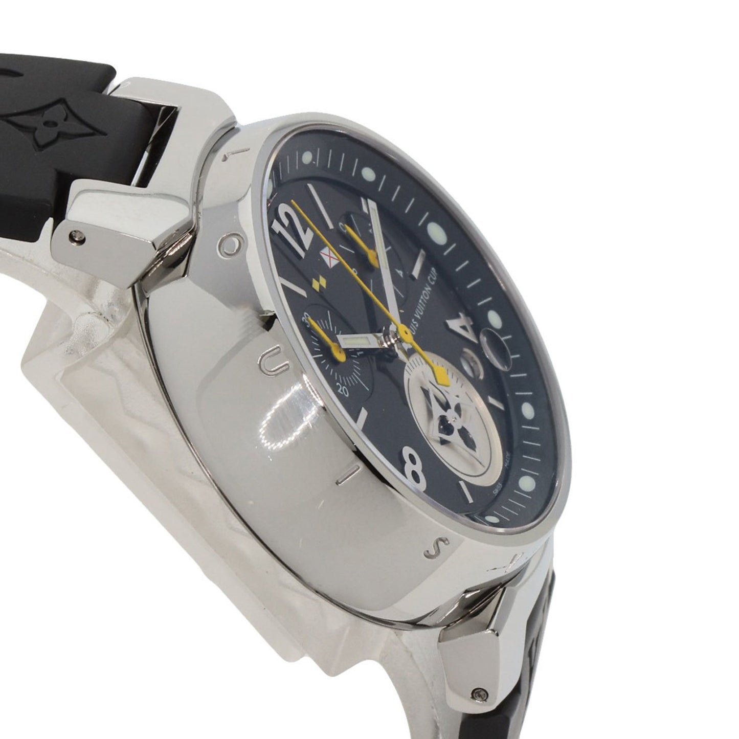 Louis Vuitton Q132G Tambour Lovely Cup Watch In Stainless Steel/Rubber