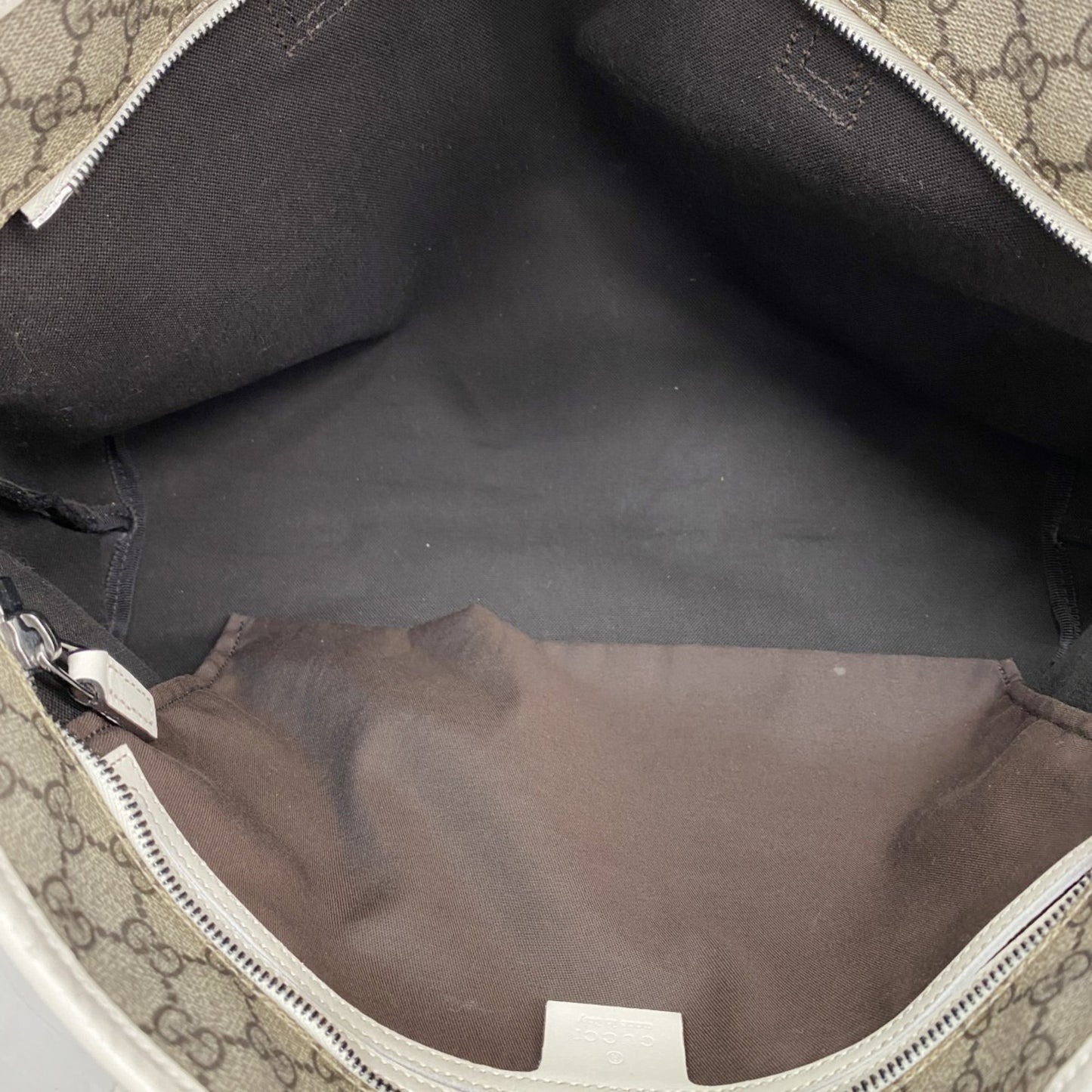 Gucci Gg Supreme Tote Bag 211137 Brown White