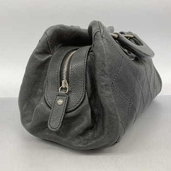 Chanel Handbag Wild Stitch Caviar Skin Black