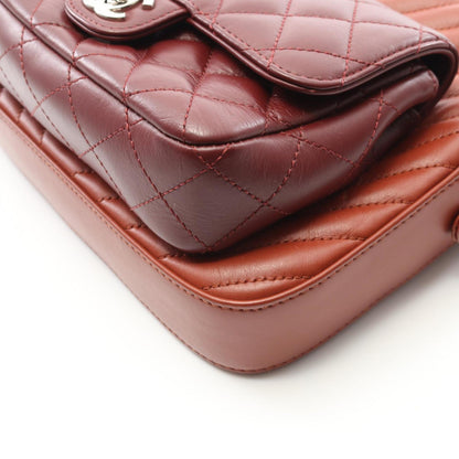 Chanel V-Stitch Chevron Shoulder Bag In Lambskin Leather