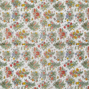 Gucci Floral Botanical Print Scarf/Muffler/Handkerchief In Red