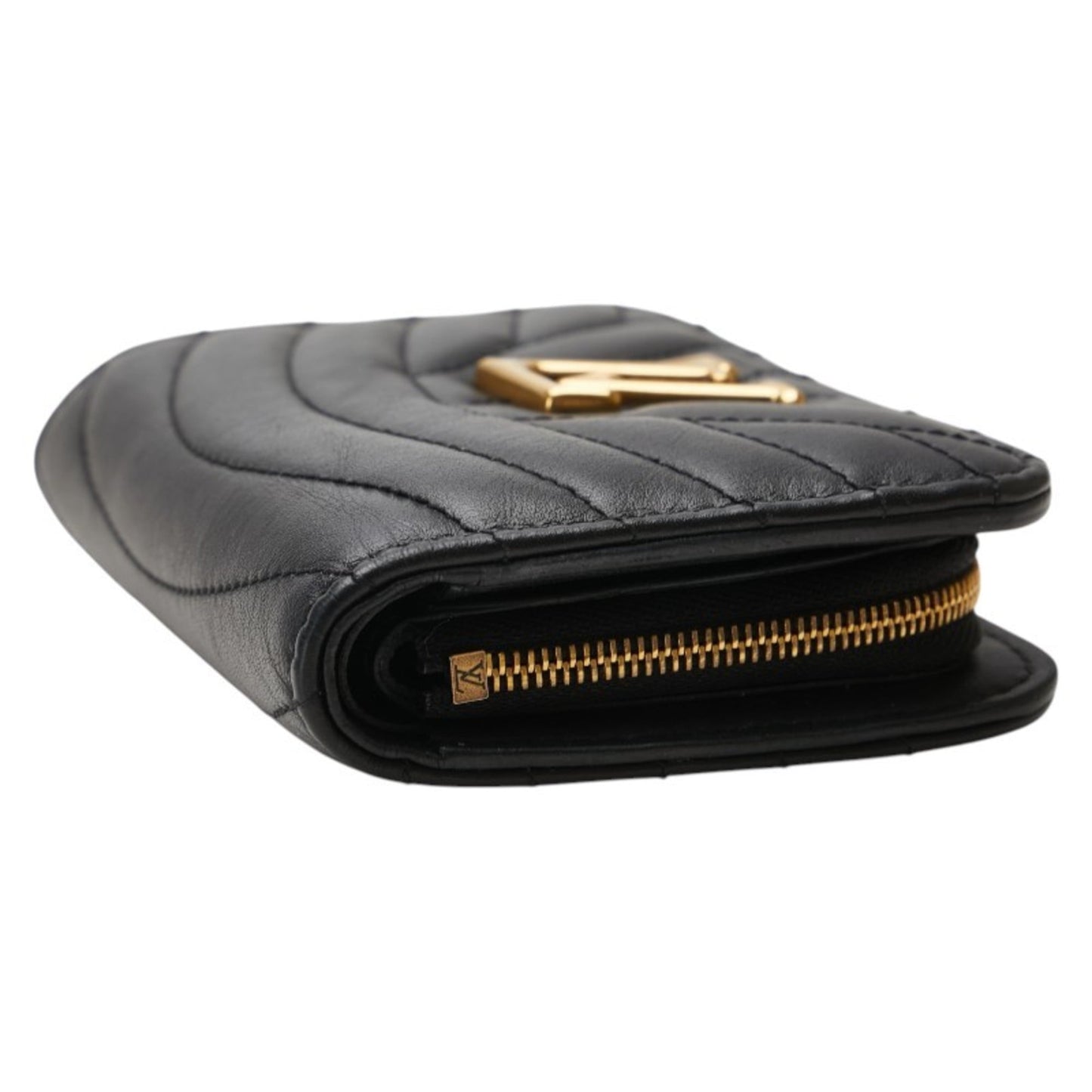 Louis Vuitton New Wave Gypt Compact Wallet Bifold M63789 Black Leather