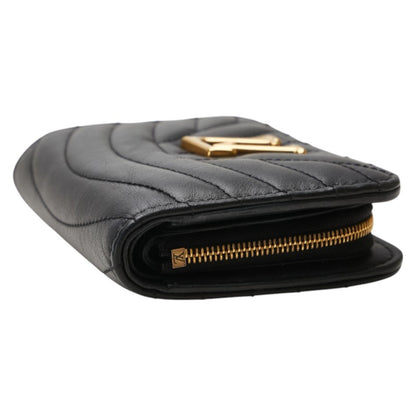 Louis Vuitton New Wave Gypt Compact Wallet Bifold M63789 Black Leather