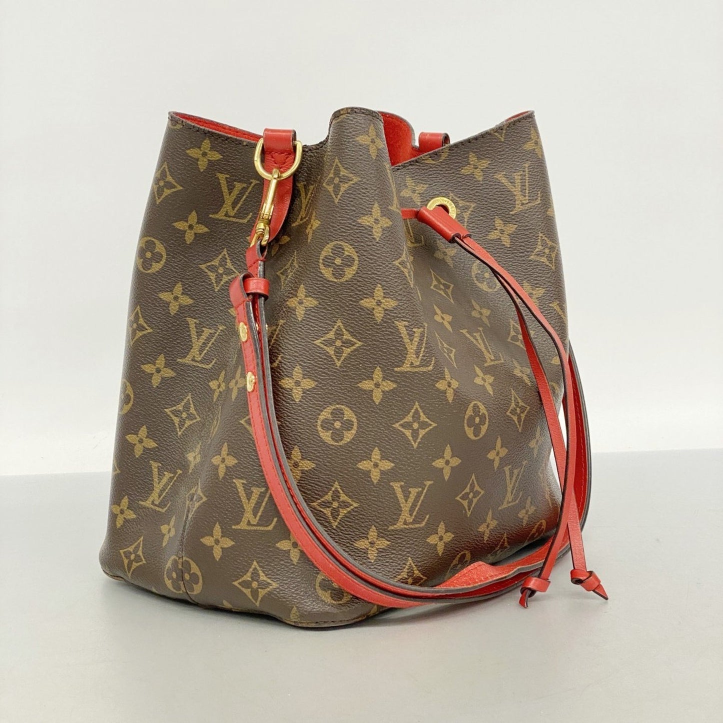 Louis Vuitton Monogram Neonoe Shoulder Bag M44021 Brown Coquelicot