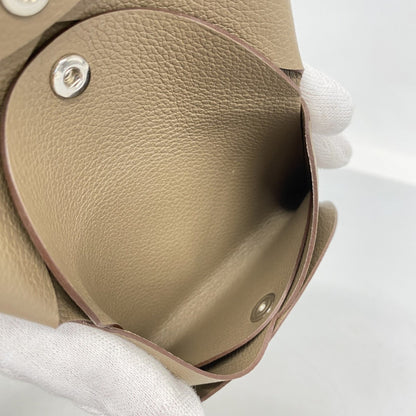 Hermes Herms Calvi Duo Evercolor Etoupe Wallet/Coin Case