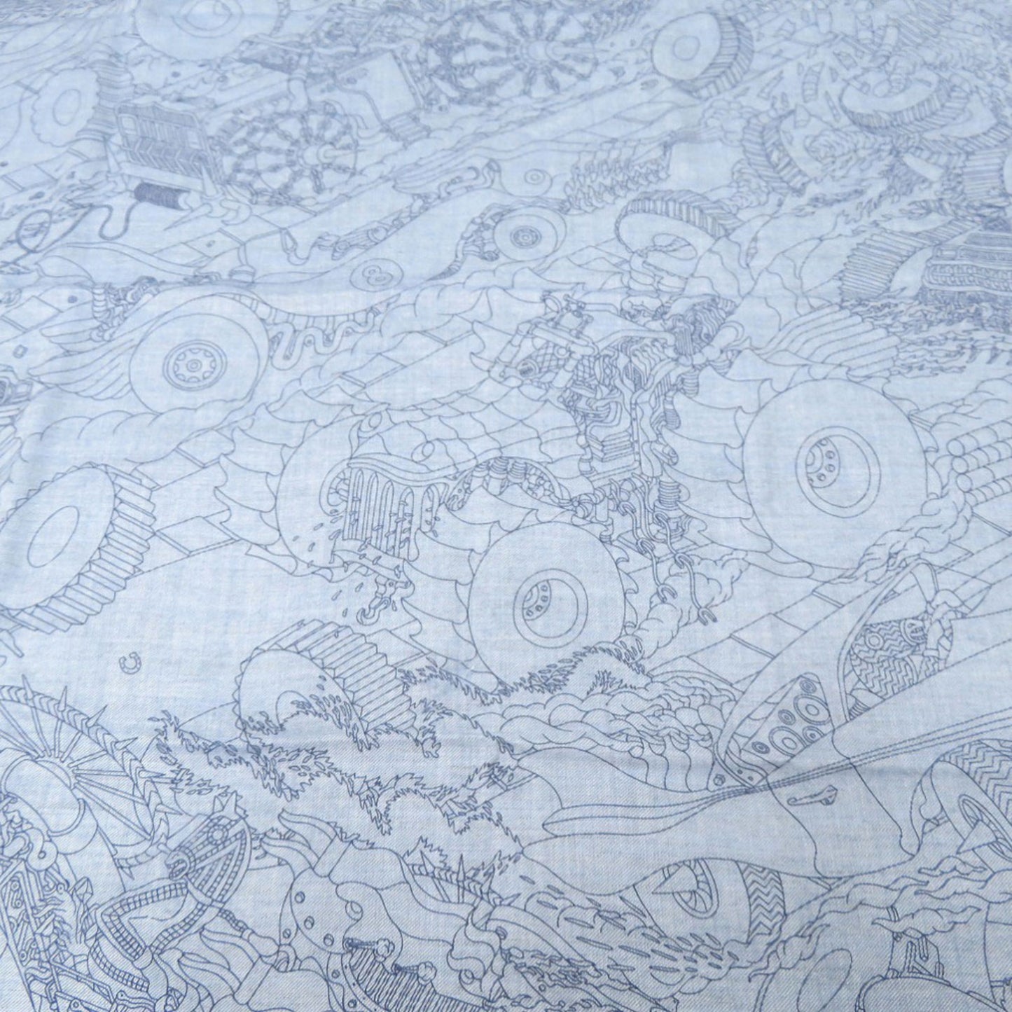 Unused Herms Carr H100 Les As Du Volant Scarf