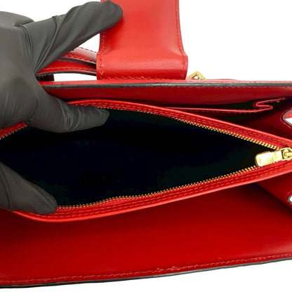 Louis Vuitton Capuchin Epi Leather Turnlock Shoulder Bag In Castilian Red 24538