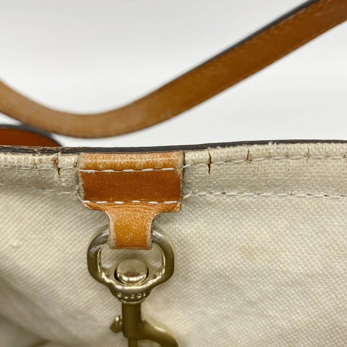 Gucci Diamante Tote Bag 247209 Canvas Beige Orange Champagne