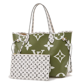 Louis Vuitton Monogram Giant Neverfull Mm Tote Bag Khaki M44568