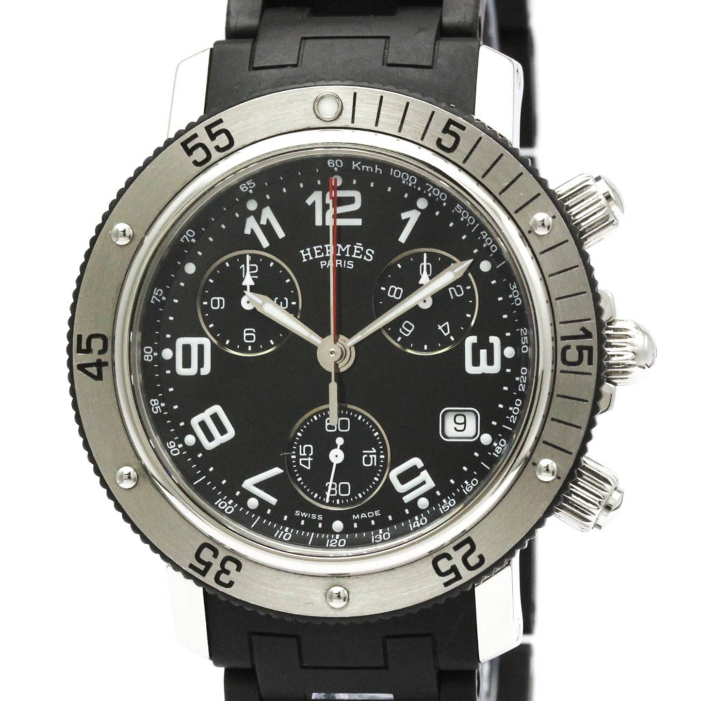 Hermes Clipper Diver Steel Rubber Quartz