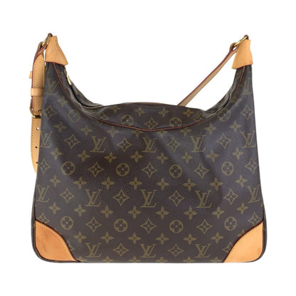 Louis Vuitton Monogram Boulogne 35 Brown Leather Shoulder Bag With Gold Hardware