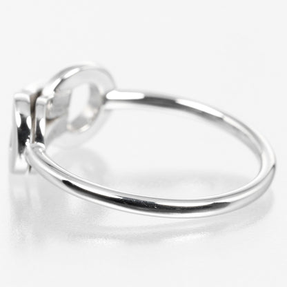 Cartier Agraffe Size 9 Ring In 18K White Gold With Diamonds