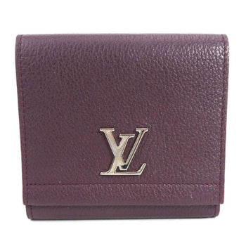 Louis Vuitton Bifold Wallet Portefeuille Lock Me 2 Compact/Taurillon Prune