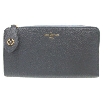 Like New Louis Vuitton Portefeuille Comete M68582 Taurillon Leather Bleu Marine Round Long Wallet