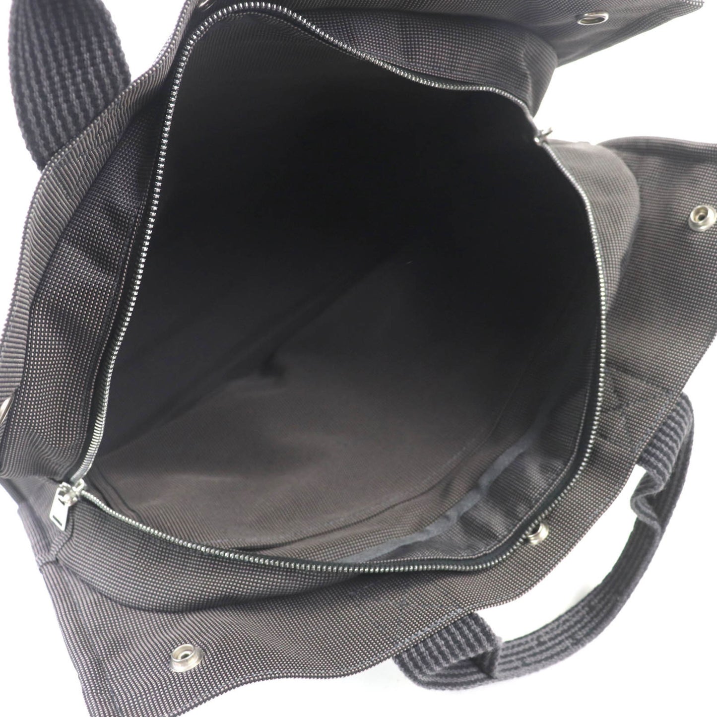 Hermes Air Line Mm Silver Hardware Serie Button Canvas Tote Bag Gray Made In France