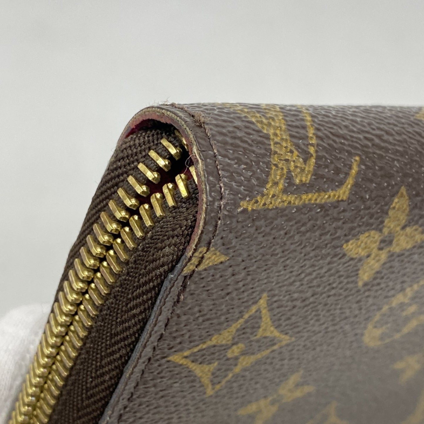 Louis Vuitton Monogram Zippy Wallet M41895 Brown Fuchsia