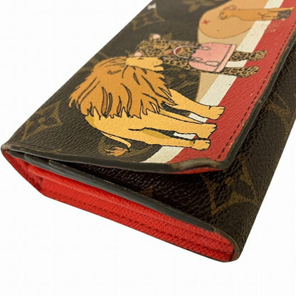 Louis Vuitton Monogram Portefeuille Sarah Animal Print M63424 Long Bifold Wallet