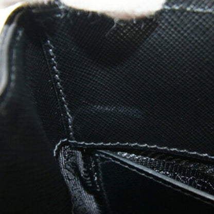 Prada Handbag 1Ba014 Black Brown Nylon Leather Shoulder Bag Check
