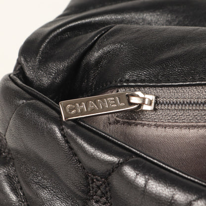 Chanel Black Coco Mark Leather Quilted Handbag