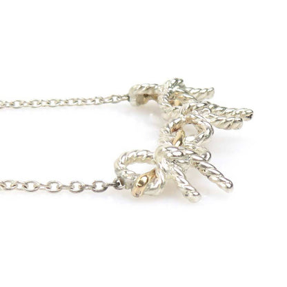 Tiffany & Co. Triple Ribbon Necklace In 925 Sterling Silver And 18K Gold