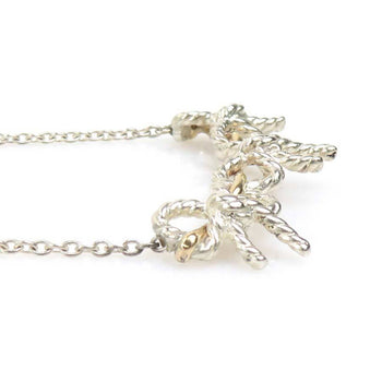 Tiffany & Co. Triple Ribbon Necklace In 925 Sterling Silver And 18K Gold