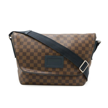 Louis Vuitton Damier Sprinter Mm Shoulder Bag Brown Navy N41254