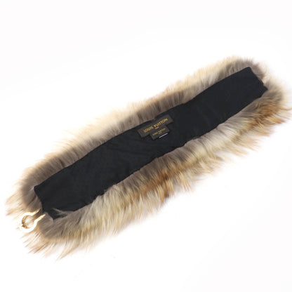 Louis Vuitton Mp1907 Cor Foxy Lunar Fox Silk Tippet Shawl In Ivory And Brown With Gold Hardware