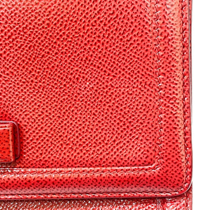 Salvatore Ferragamo Vala Ribbon Bag 2Way Pochette Shoulder Bag Red