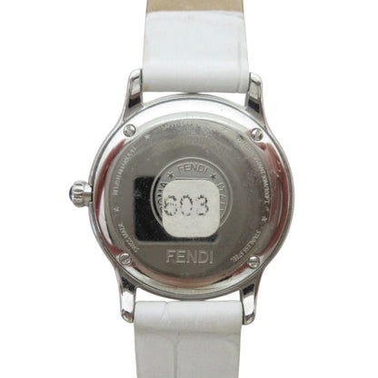 Fendi Shell Dial 12P Diamond Watch 25000L White