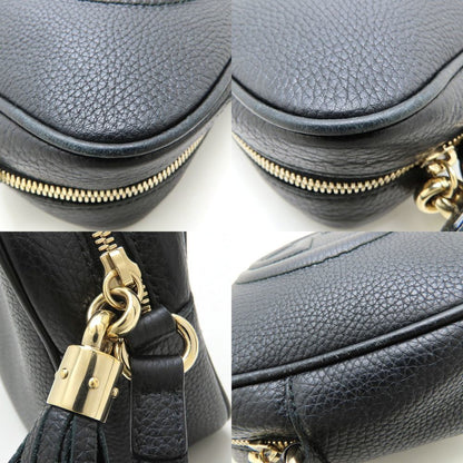 Gucci Small Disco Bag 308364 Shoulder Soho Leather Black 352374