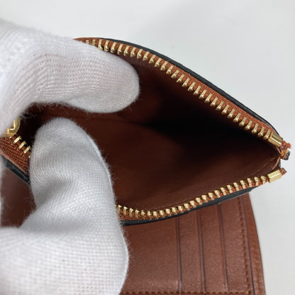 Loewe Compact Wallet Trifold Wallet Yellow Brown