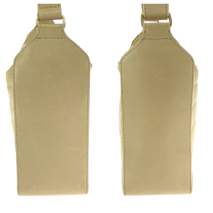 Chanel Vintage Chocolate Bar Coco Mark Beige Lambskin Shoulder Bag With Gold Hardware