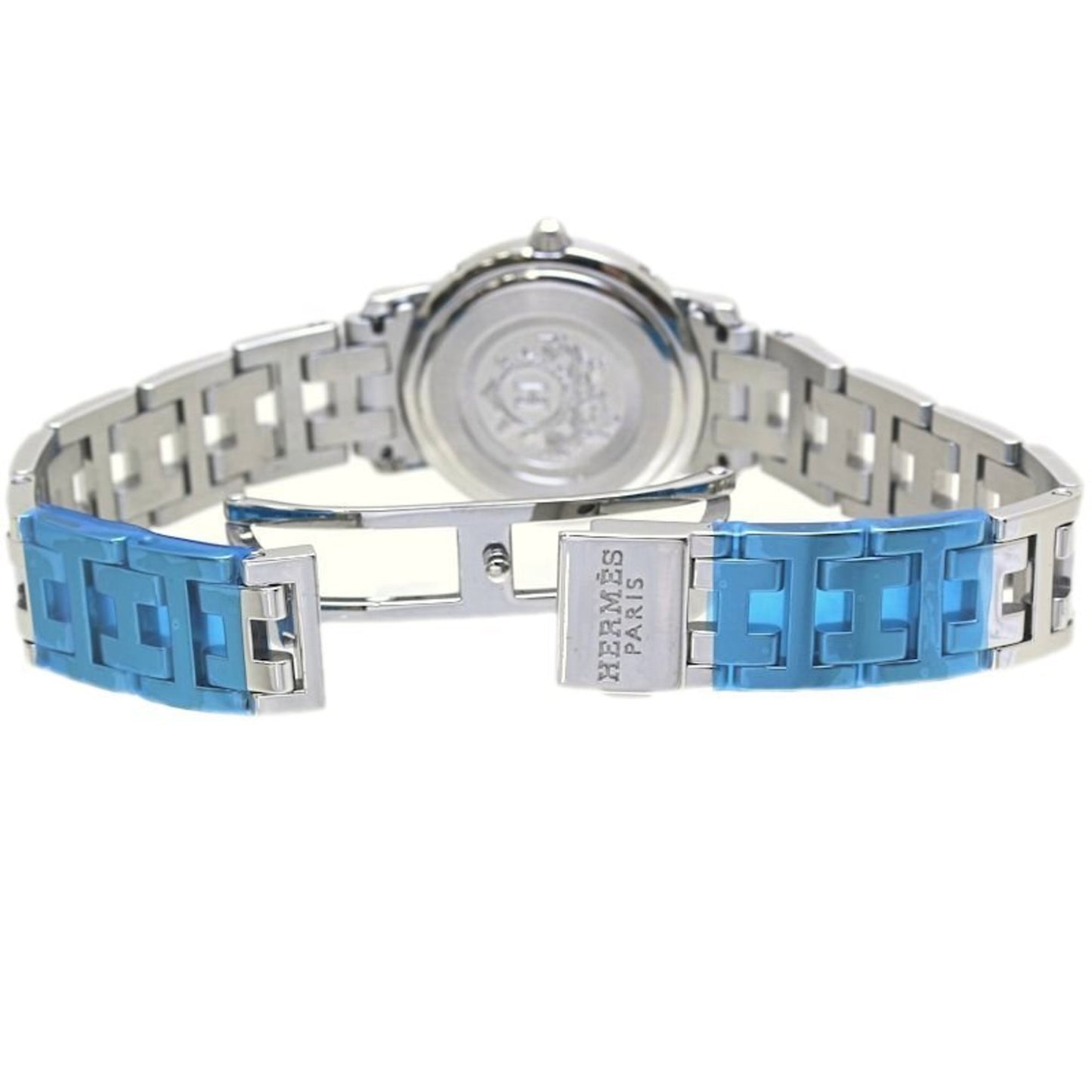 Hermes Clipper Nacre White Shell Watch With New Buckle