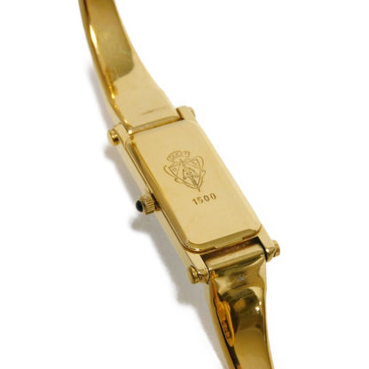 Gucci Bangle Watch Black Dial Quartz Gp 1500