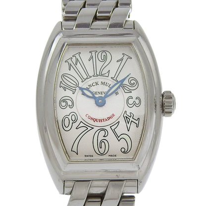 Franck Muller Conquistador Watch 8005L Stainless Steel Quartz Analog Display Silver Dial