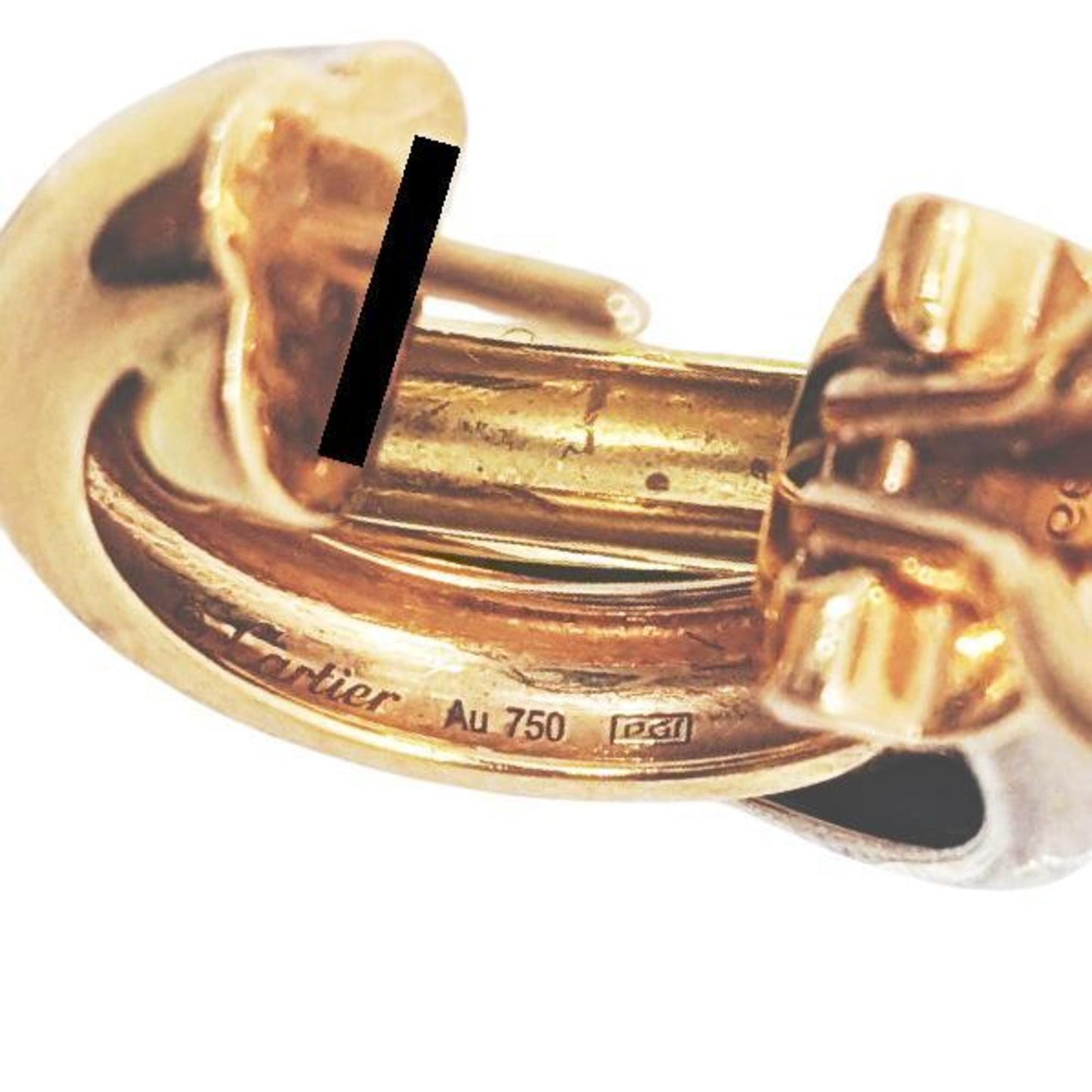 Cartier Trinity Earrings In 18K 750 Yellow Gold