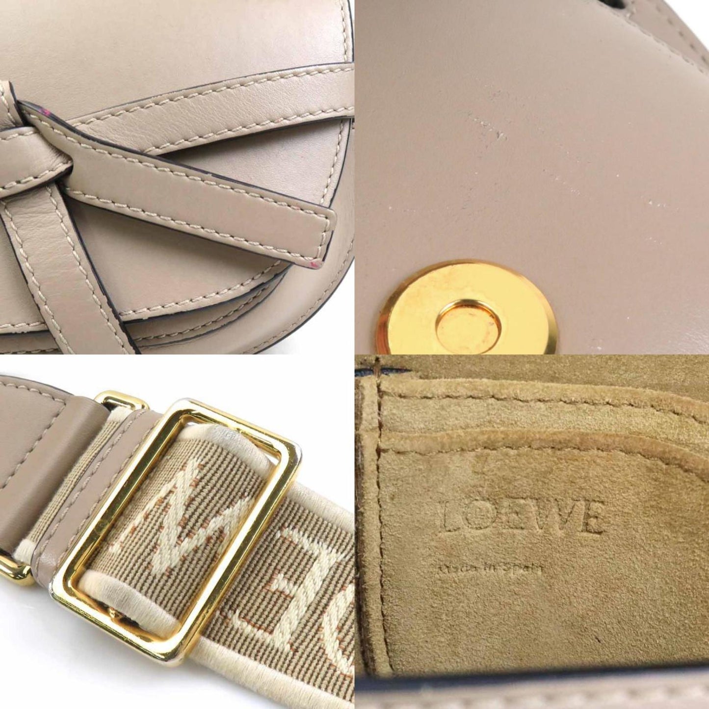 Loewe Shoulder Bag Leather Greige