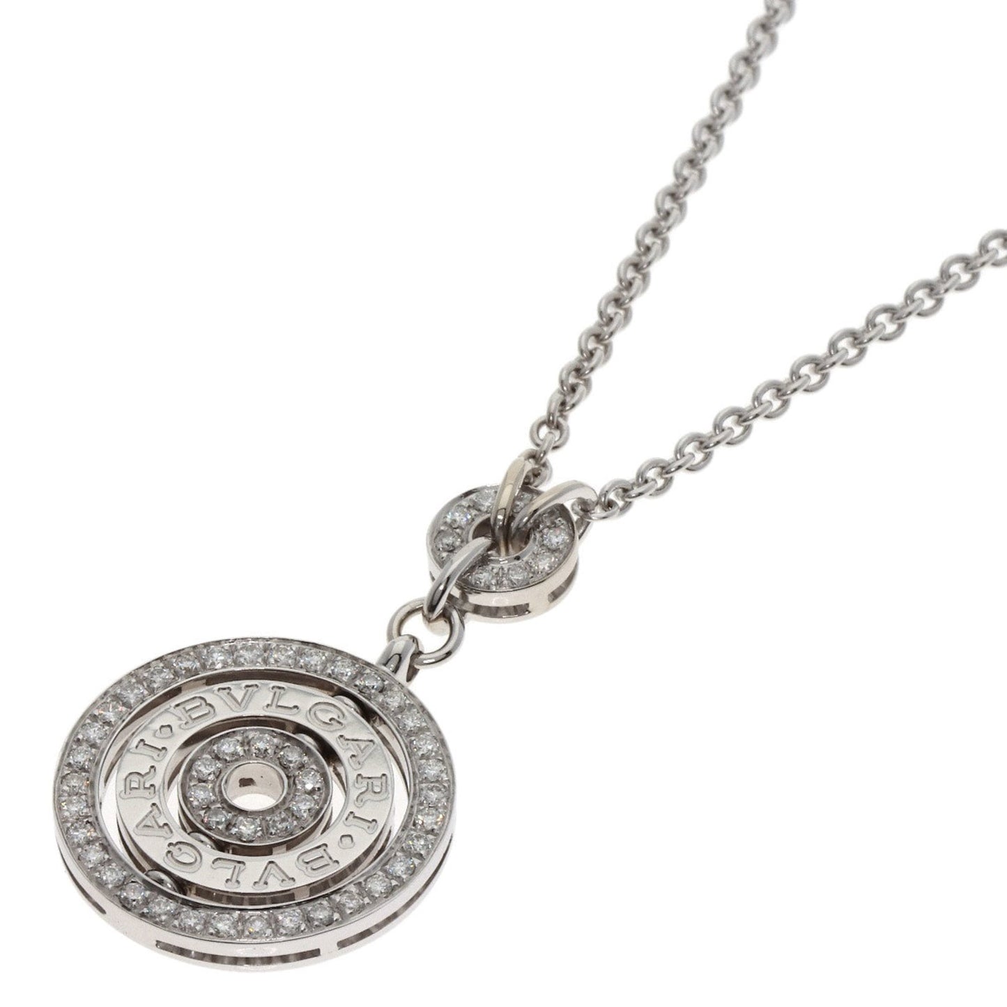 Bvlgari Astrale Cerchi Diamond Necklace In 18K White Gold