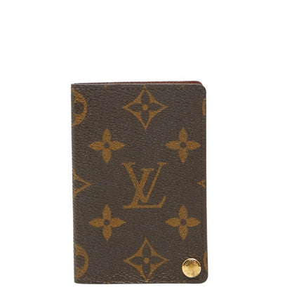 Louis Vuitton Monogram Porte Carte Credit Pression Business Card Case M60937 Brown Leather