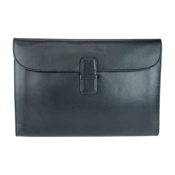 Bottega Veneta Vintage Black Leather Clutch Bag Briefcase