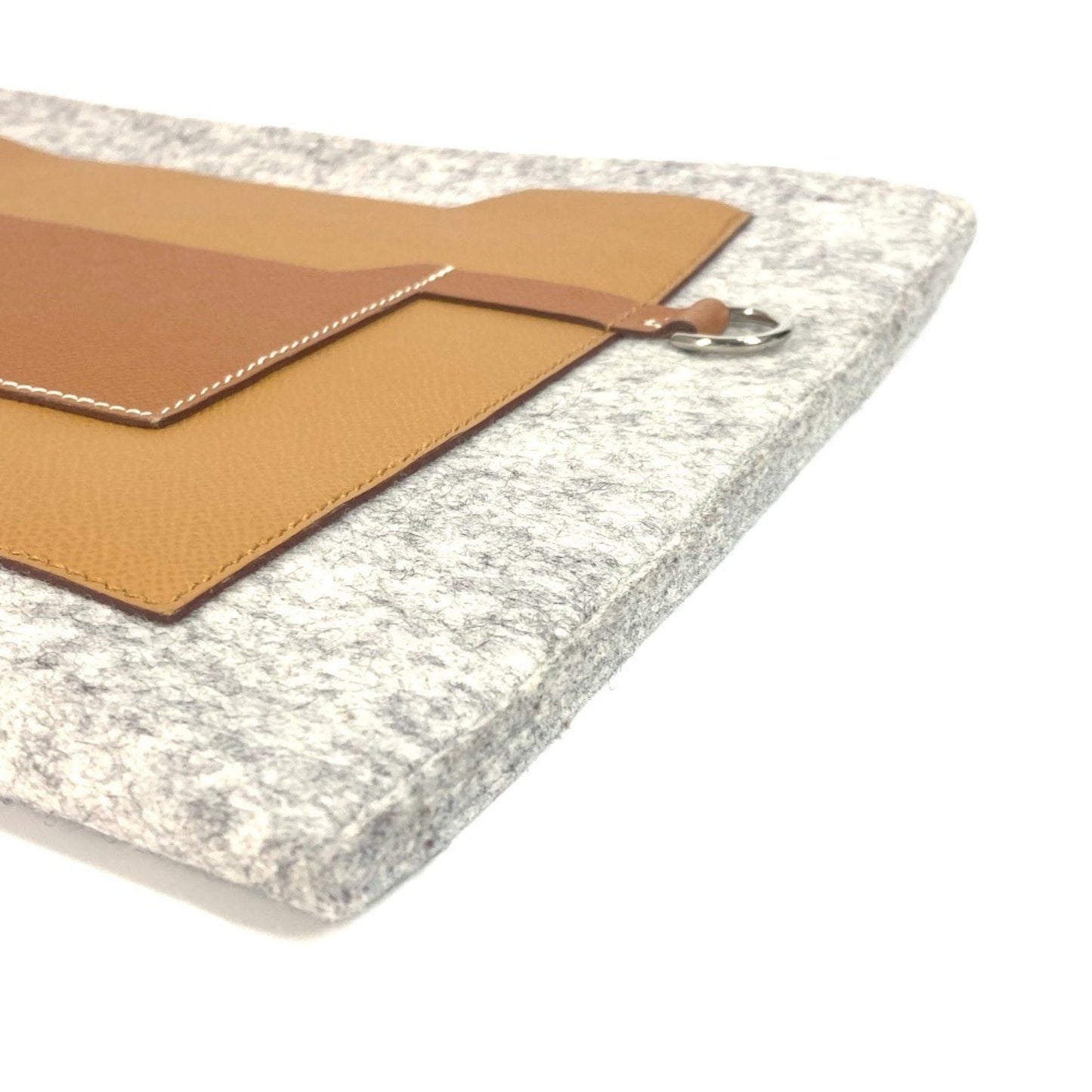 Hermes Toudou 37 Pouch/Clutch Bag In Felt And Leather