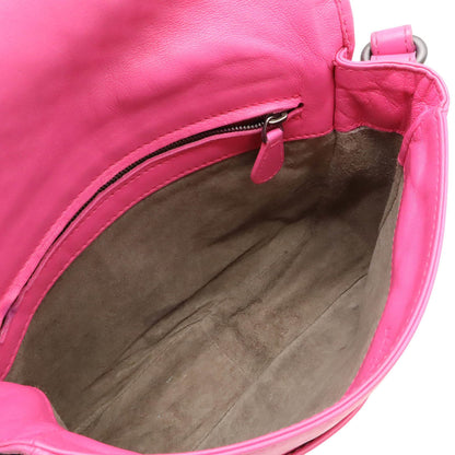 Bottega Veneta Intrecciato Shoulder Bag/Pochette Leather In Pink 357071