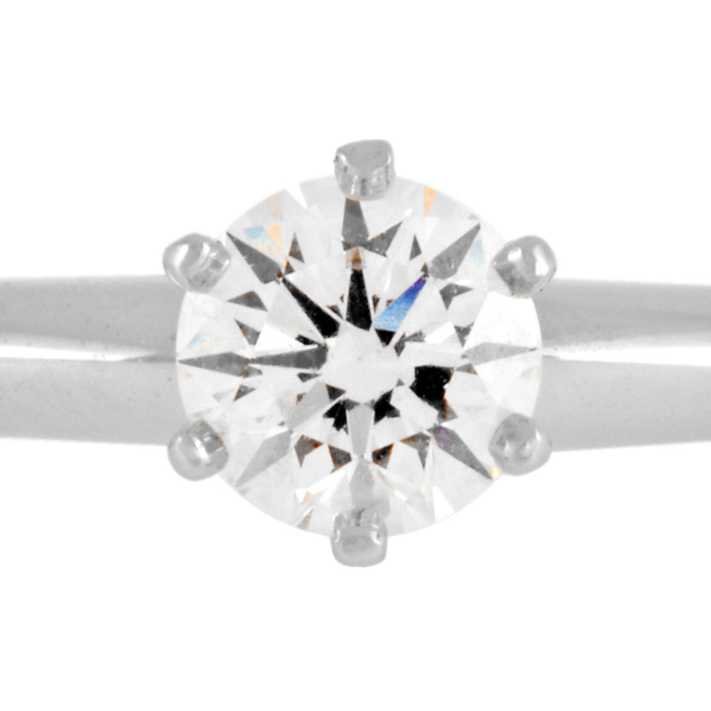 Tiffany & Co. Diamond 0.33Ct (E/Vvs2) Solitaire Ring Approx. Size 7 Pt950