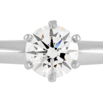 Tiffany & Co. Diamond 0.33Ct (E/Vvs2) Solitaire Ring Approx. Size 7 Pt950