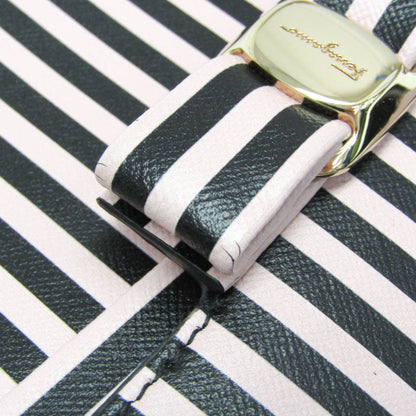 Salvatore Ferragamo Vara Striped 2-Way Bag Fz-21 1262 Women'S Leather Handbag