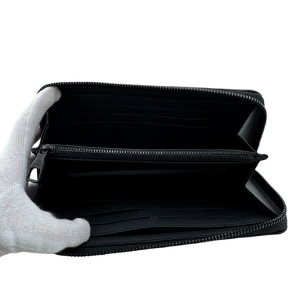 Louis Vuitton M11721 Zippy Wallet Horizontal Round Monogram Long Black