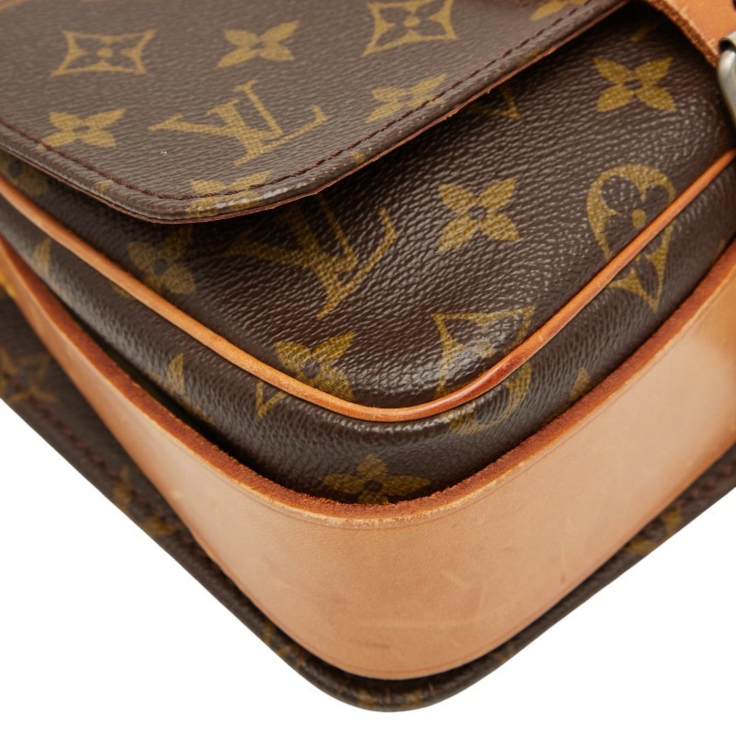 Louis Vuitton Monogram Carte Cher Mm Crossbody Shoulder Bag M51253 Brown Leather