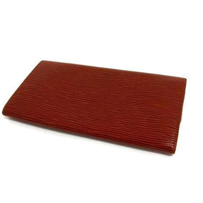 Louis Vuitton Pochette Porte Monnaie Credit Long Wallet M63573 Kenya Brown Epi Leather Bifold For