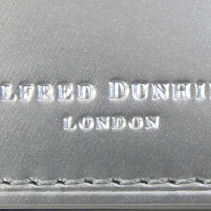 Dunhill Card Case Duke Metallic Du18F2470Dc074 Silver Black Patent Leather Pass Business Holder