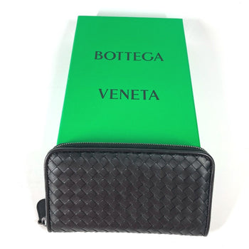 Bottega Veneta Bottega Veneta Long Wallet Intrecciato Round Zipper Leather